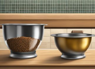 Measuring dog food servings
