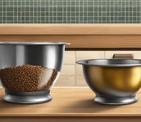 Measuring dog food servings