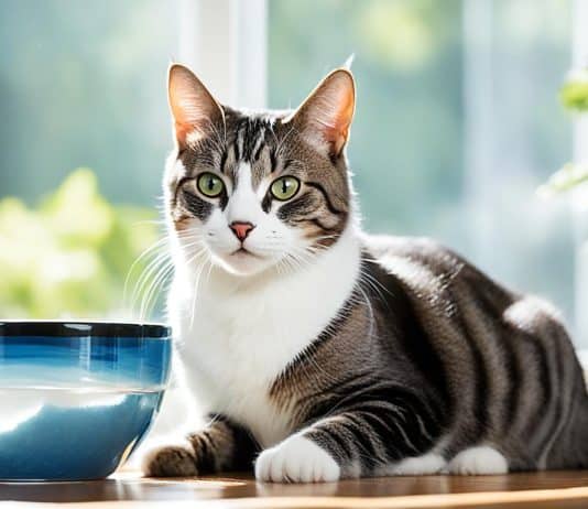 Cat Drinking Water
