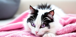 cat nursing on objects