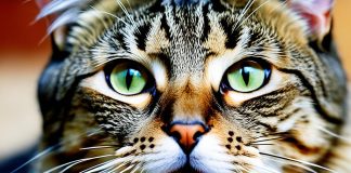 Cat displaying open mouth behavior