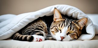 peaceful cat sleeping