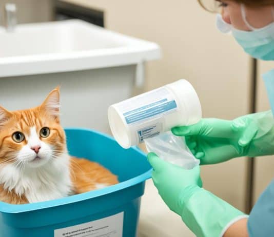 Cat Health Assessment Urine Sample Collection