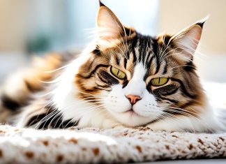 Cat displaying suckling behavior