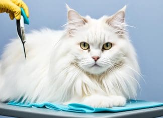 Grooming Long Haired Cat